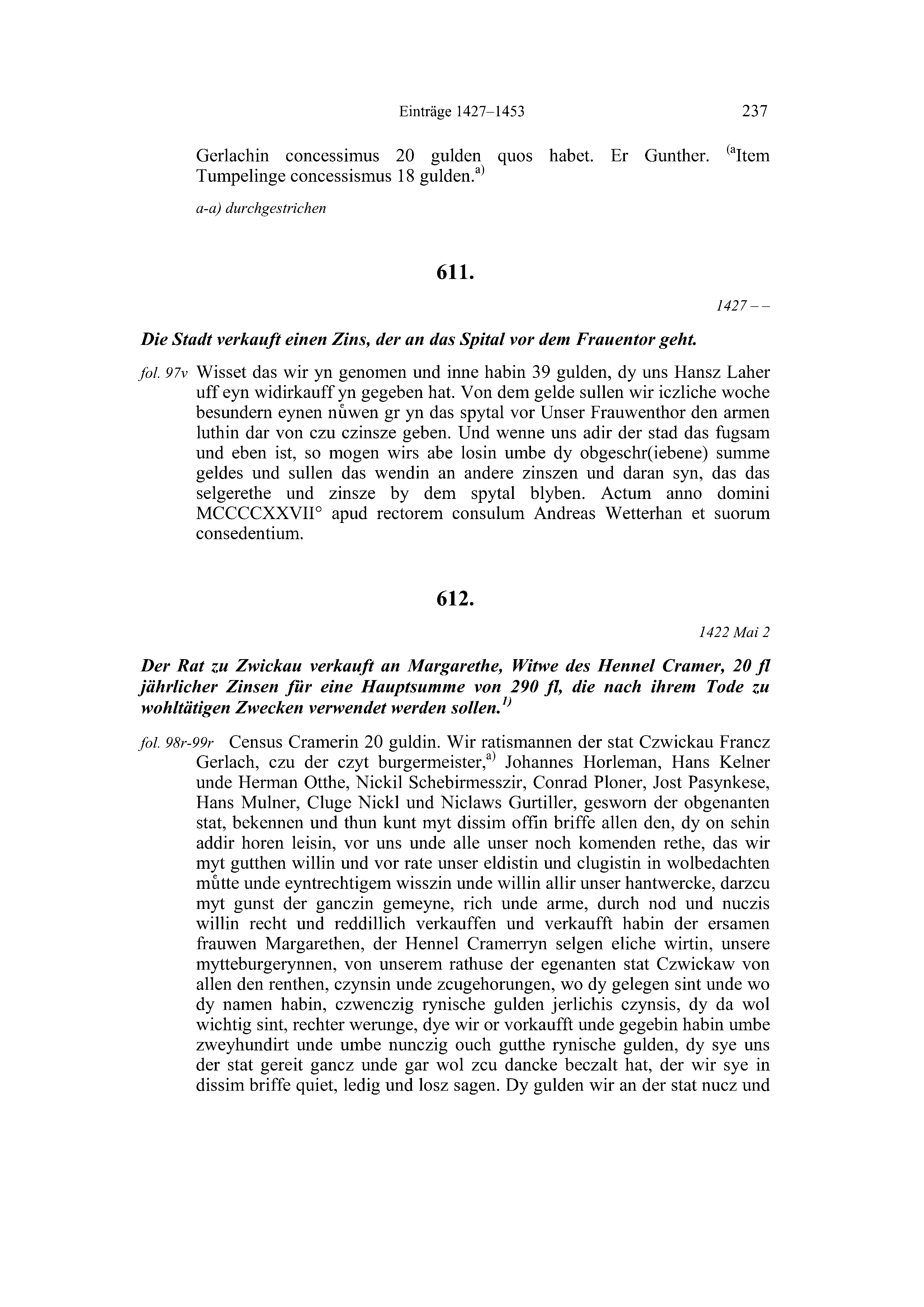 Historische Urkunde Seite 237 aus Band cds2_20