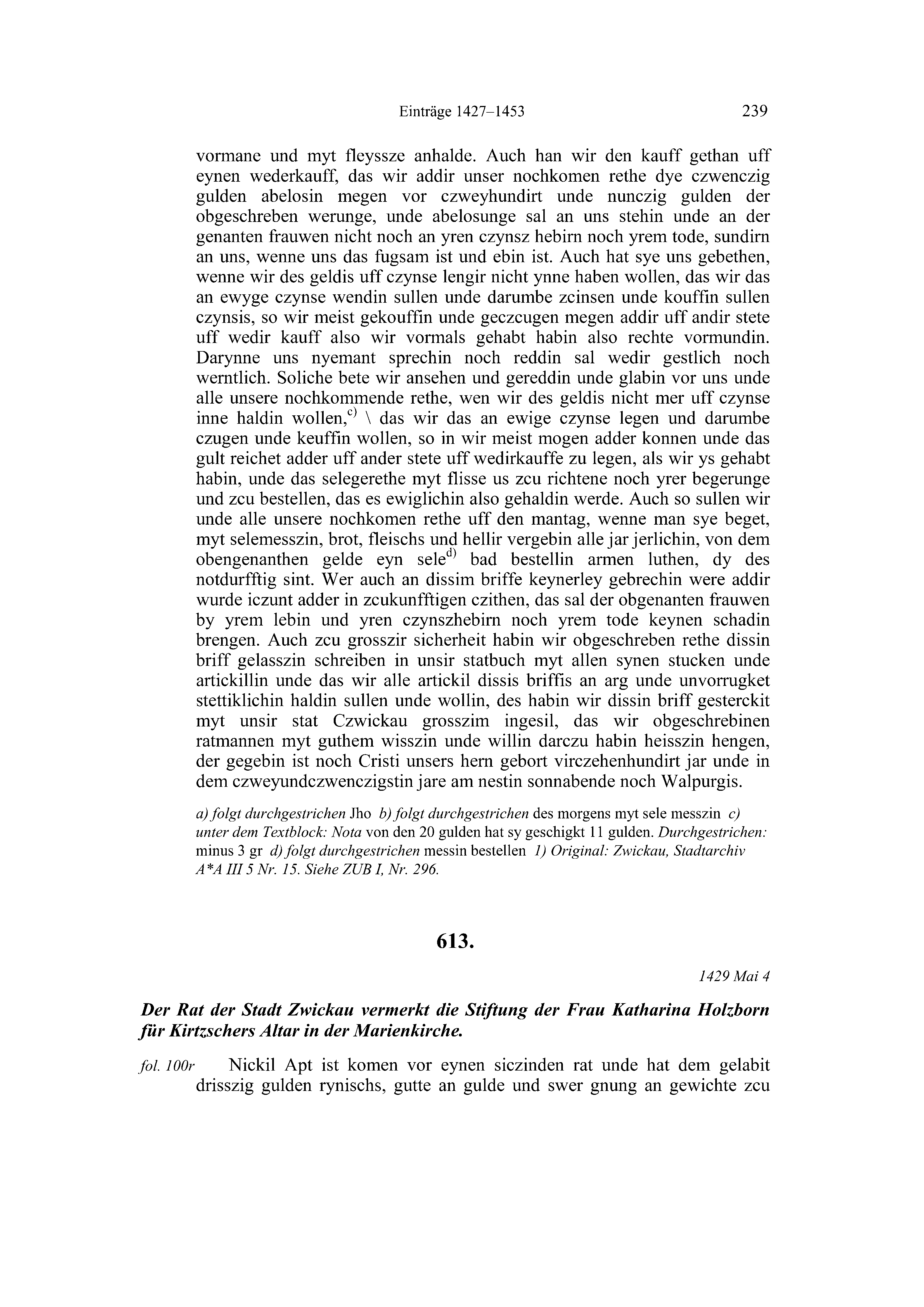 Historische Urkunde Seite 239 aus Band cds2_20