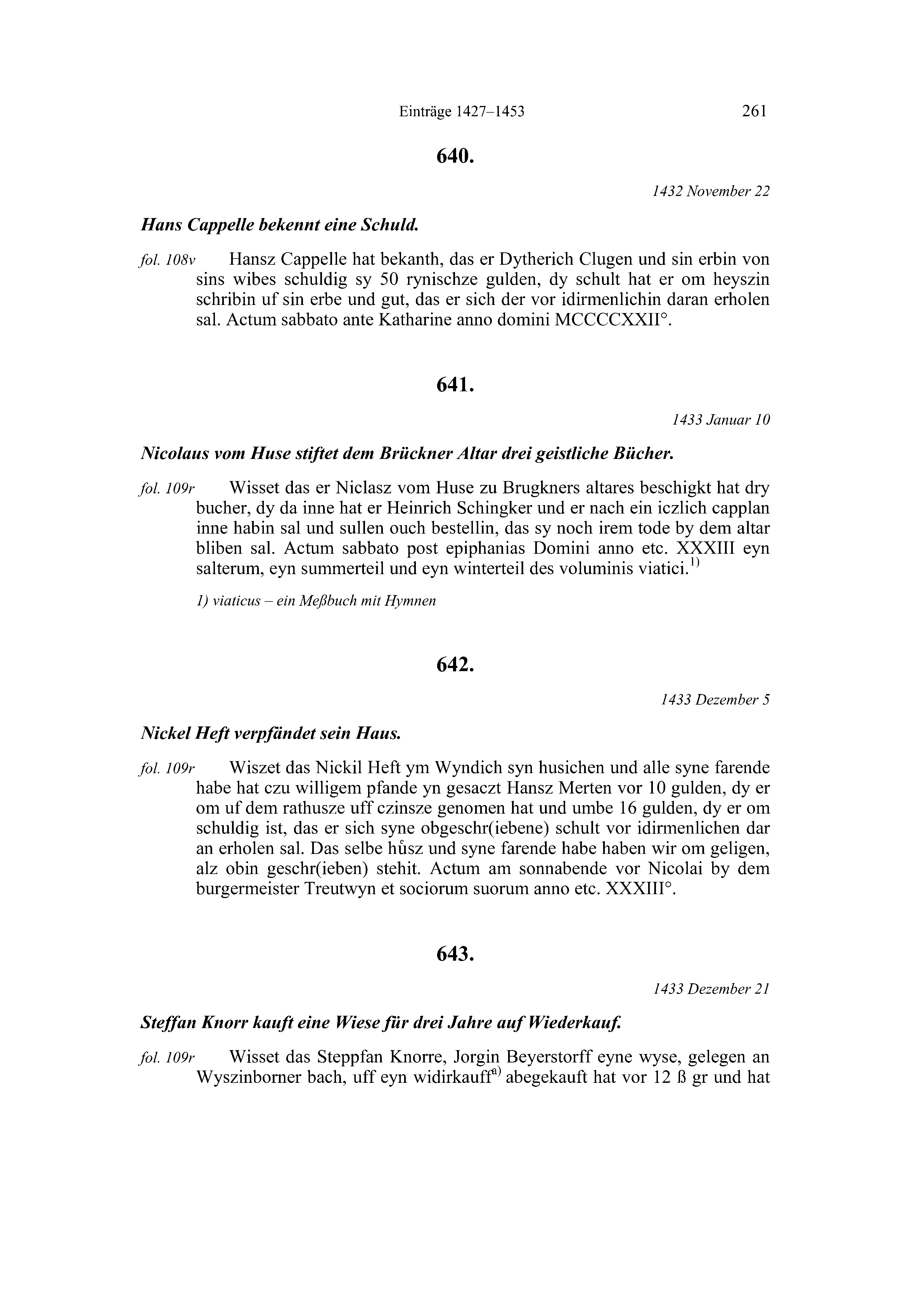 Historische Urkunde Seite 261 aus Band cds2_20