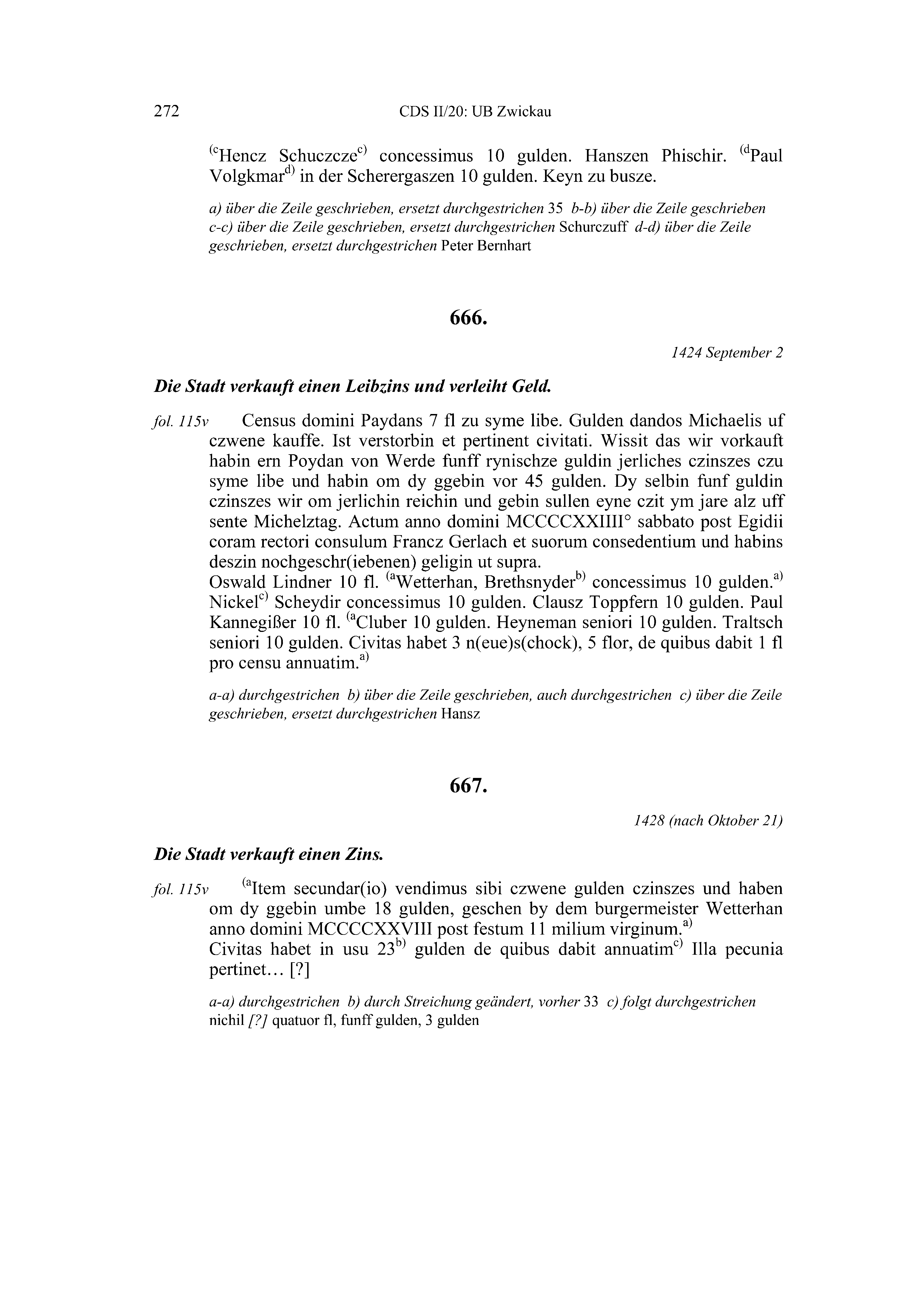Historische Urkunde Seite 272 aus Band cds2_20