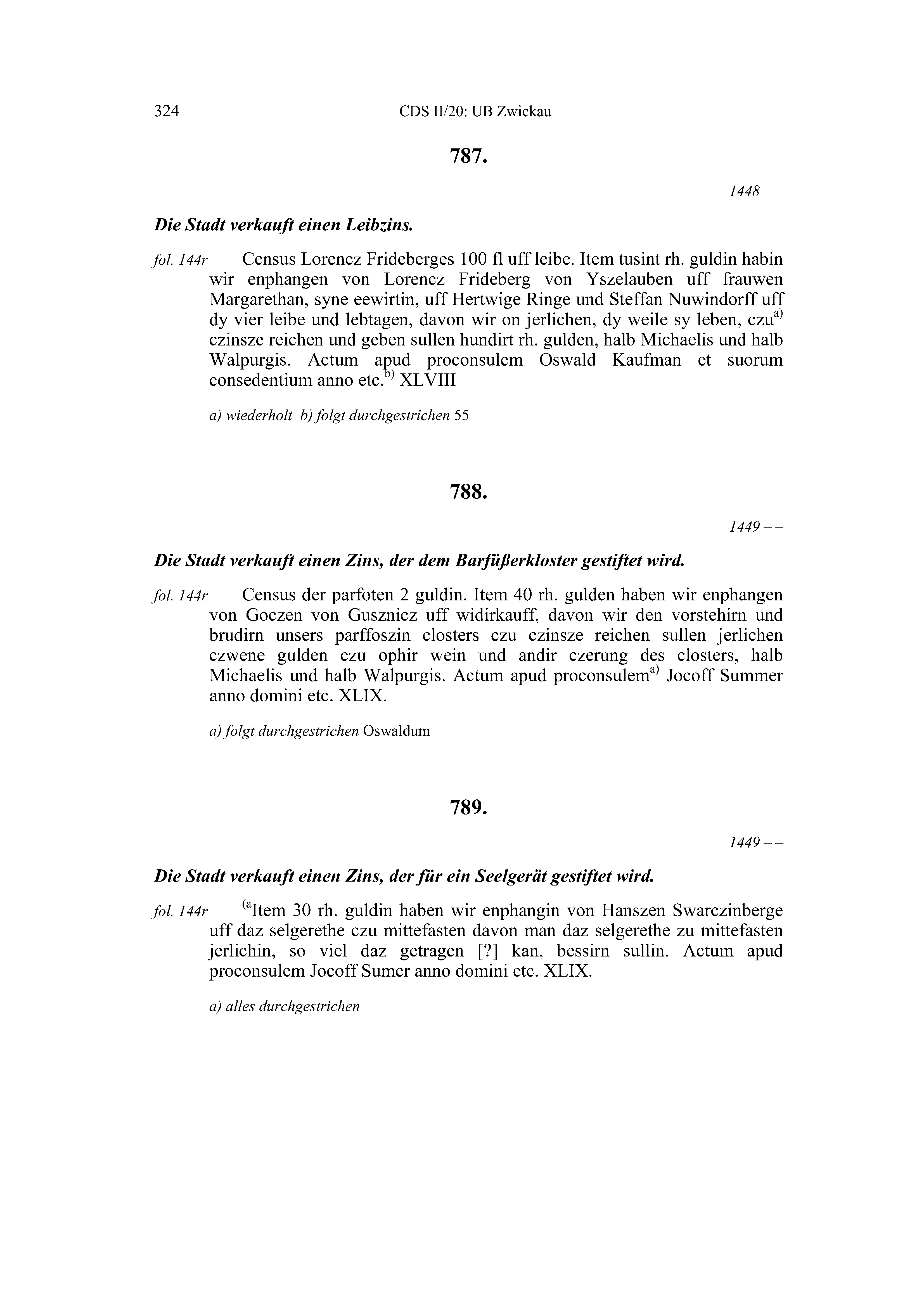 Historische Urkunde Seite 324 aus Band cds2_20