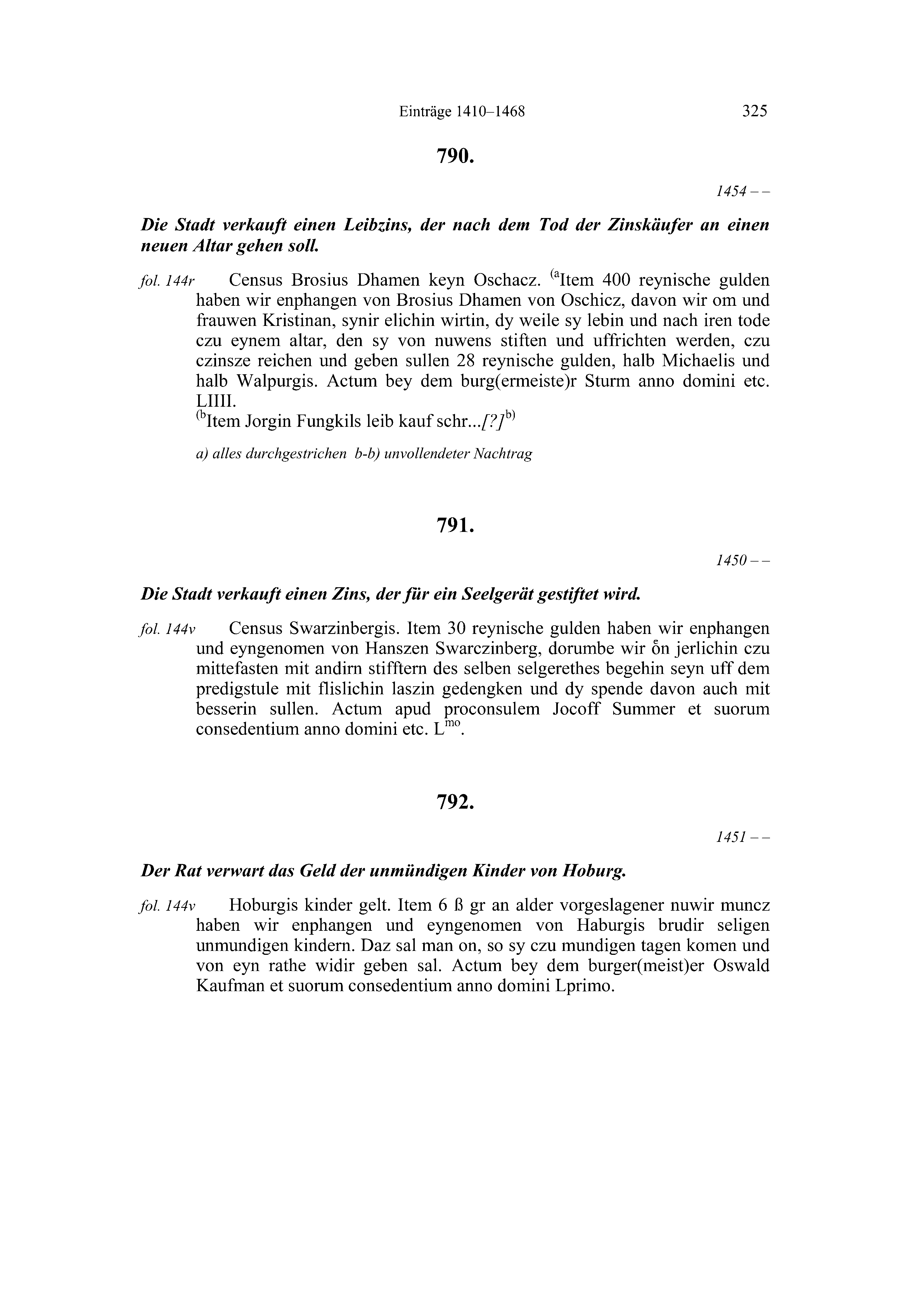 Historische Urkunde Seite 325 aus Band cds2_20