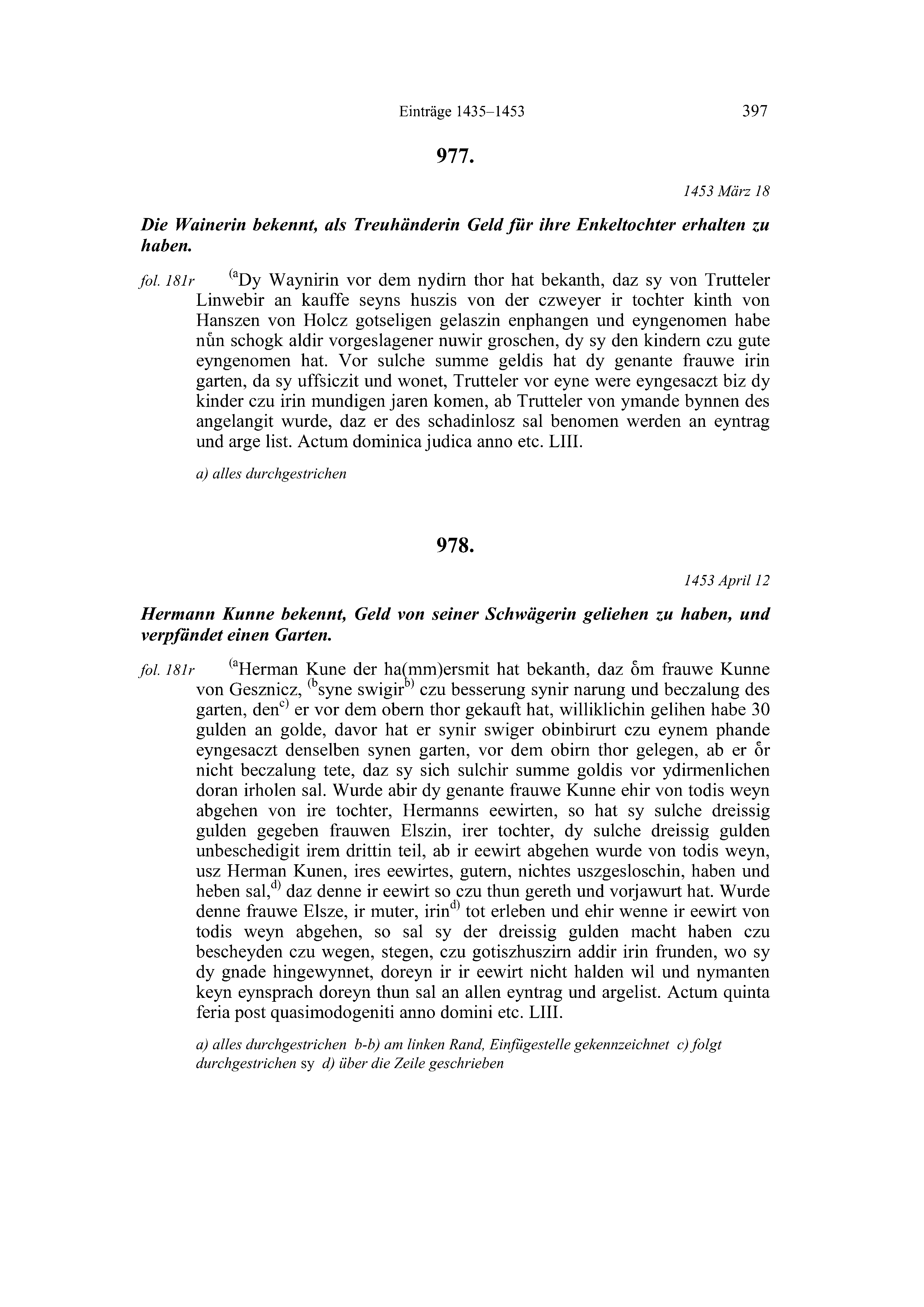 Historische Urkunde Seite 397 aus Band cds2_20