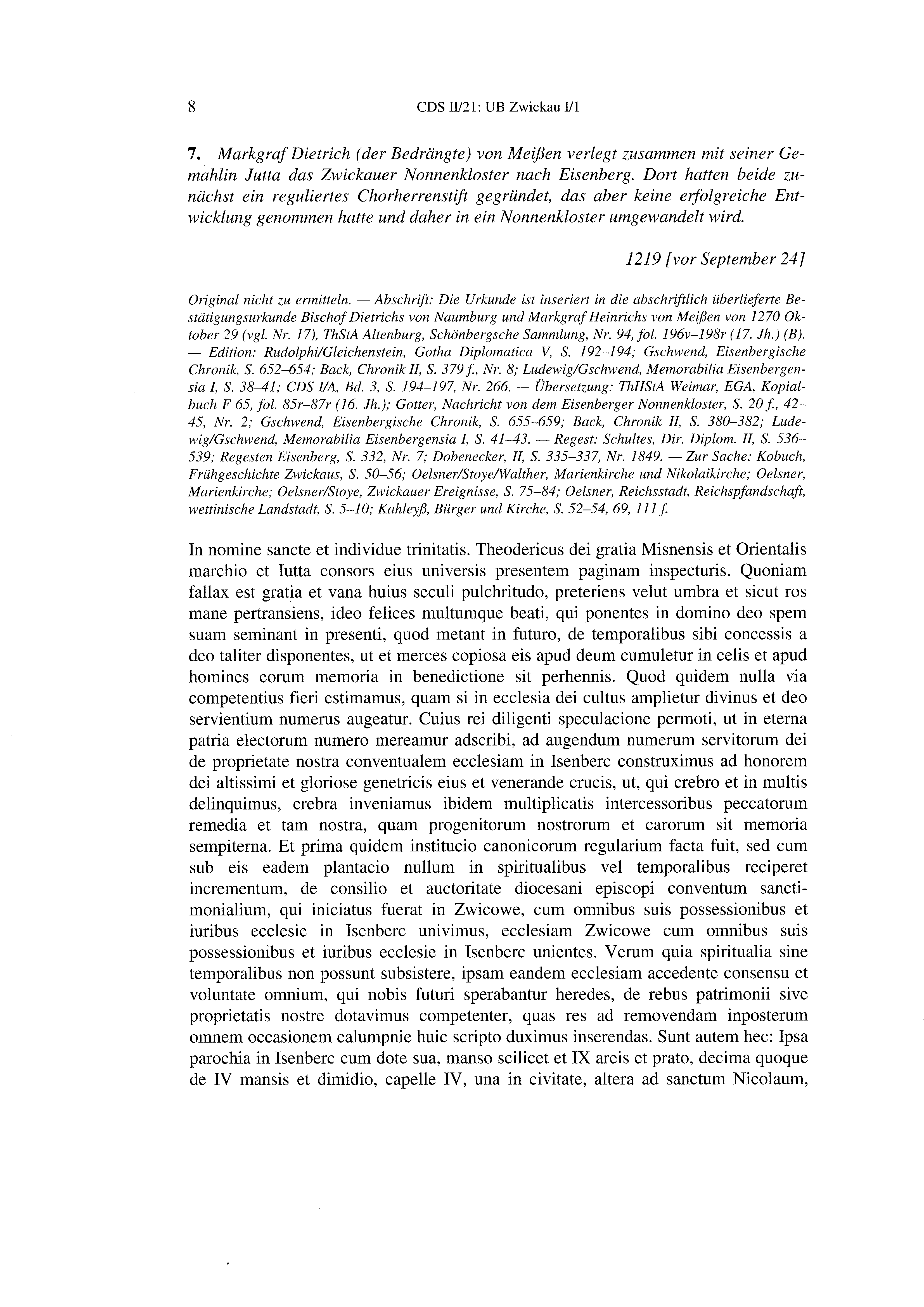 Historische Urkunde Seite 8 aus Band cds2_21