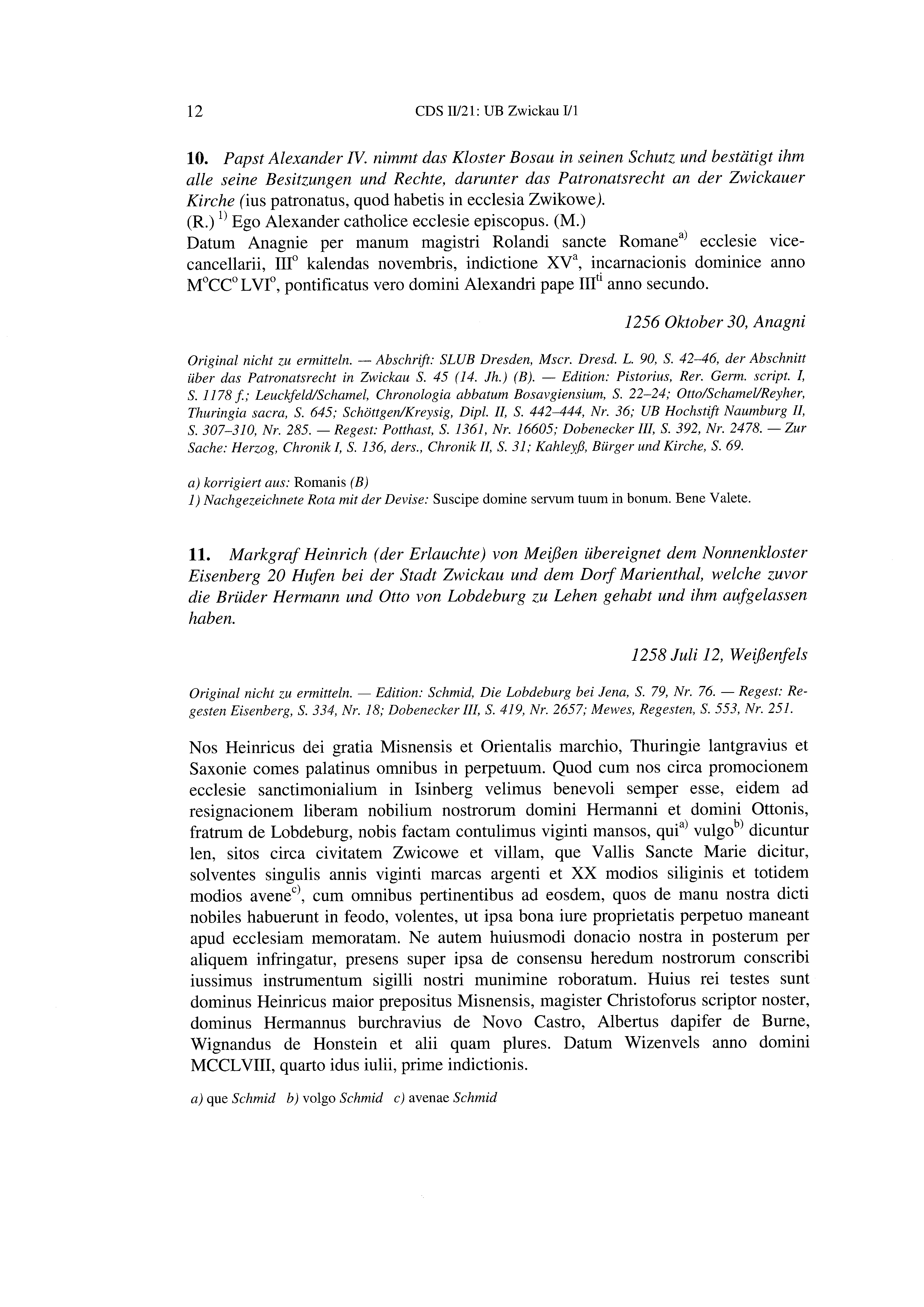 Historische Urkunde Seite 12 aus Band cds2_21
