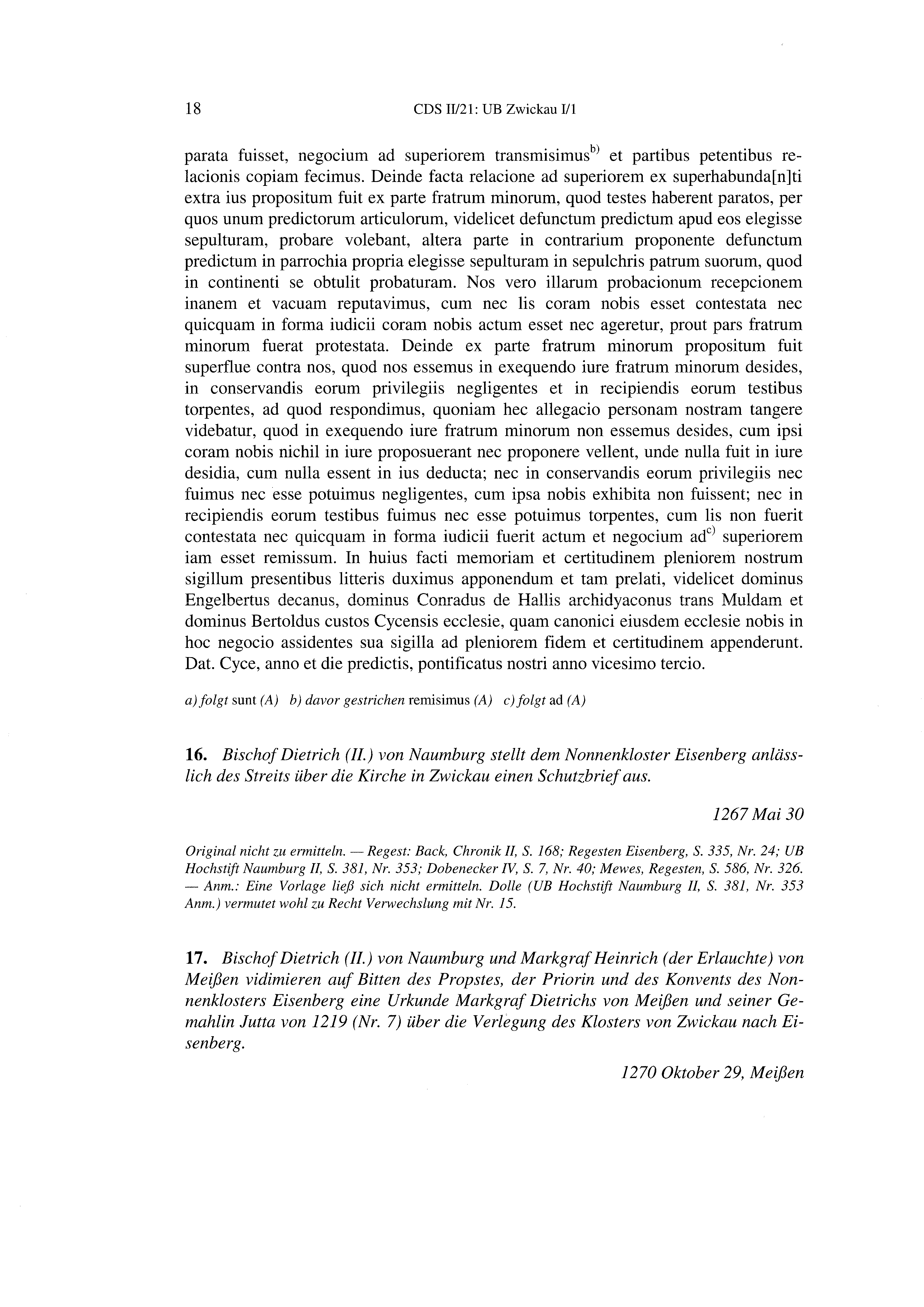 Historische Urkunde Seite 18 aus Band cds2_21