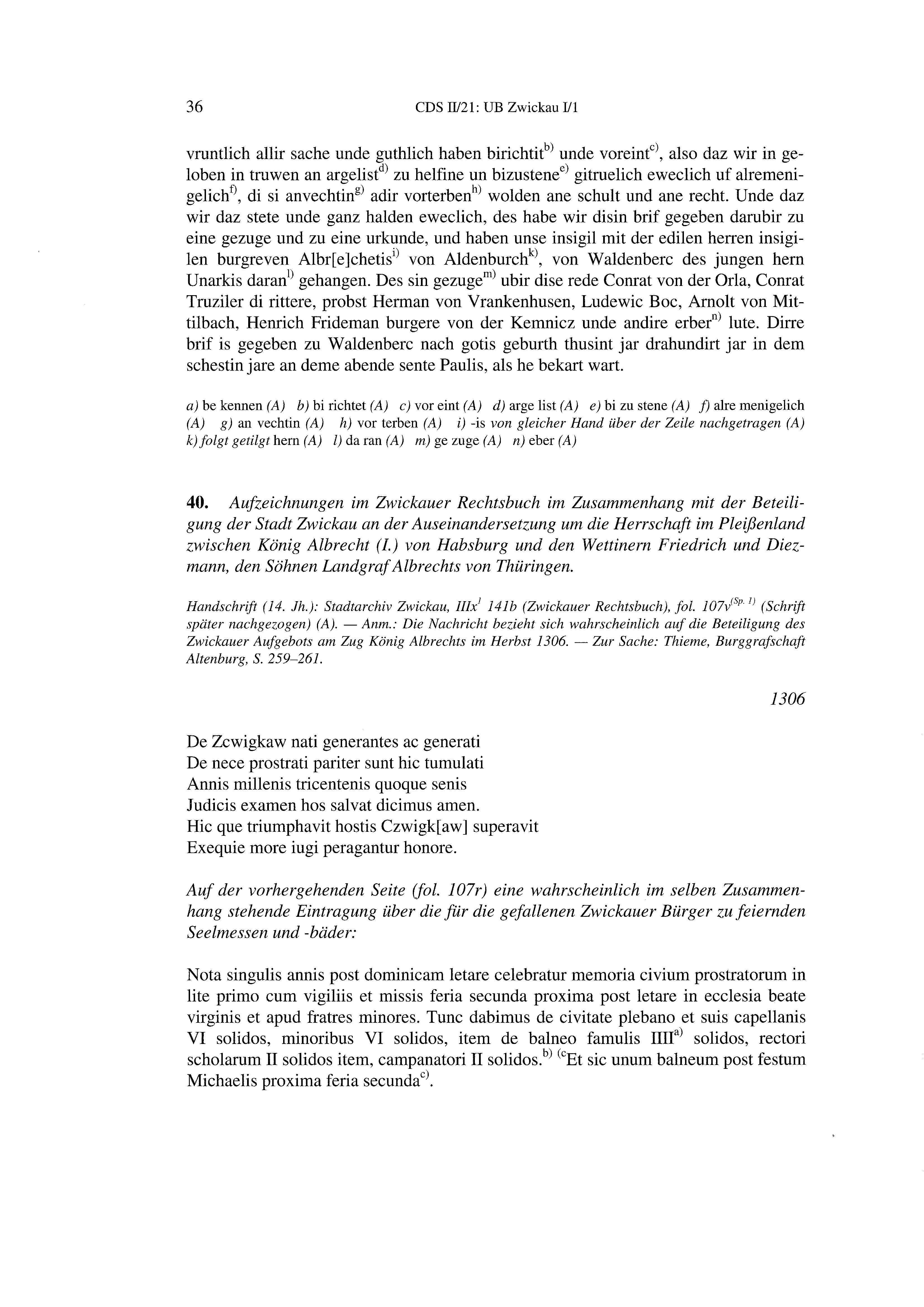 Historische Urkunde Seite 36 aus Band cds2_21