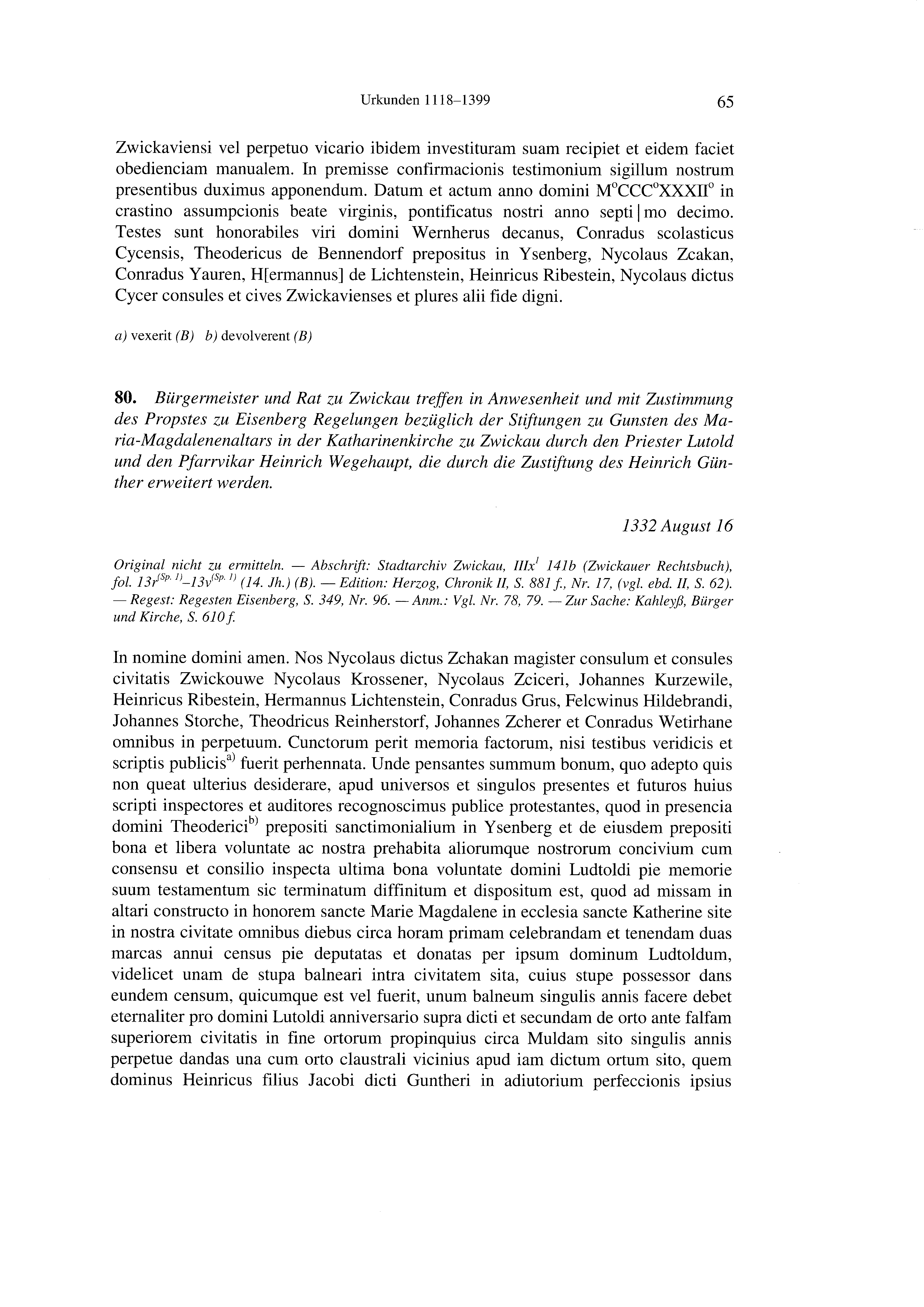 Historische Urkunde Seite 65 aus Band cds2_21