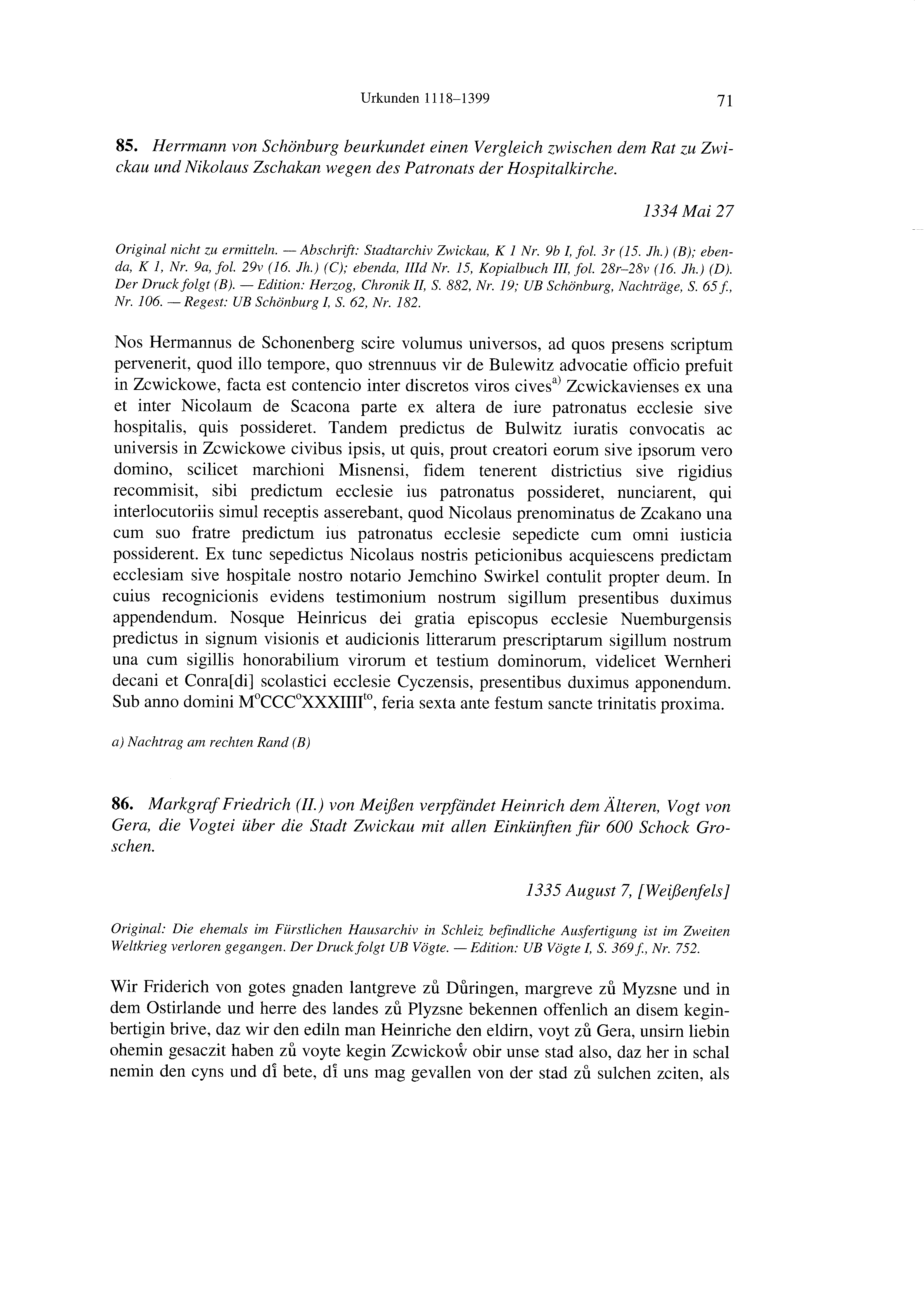 Historische Urkunde Seite 71 aus Band cds2_21