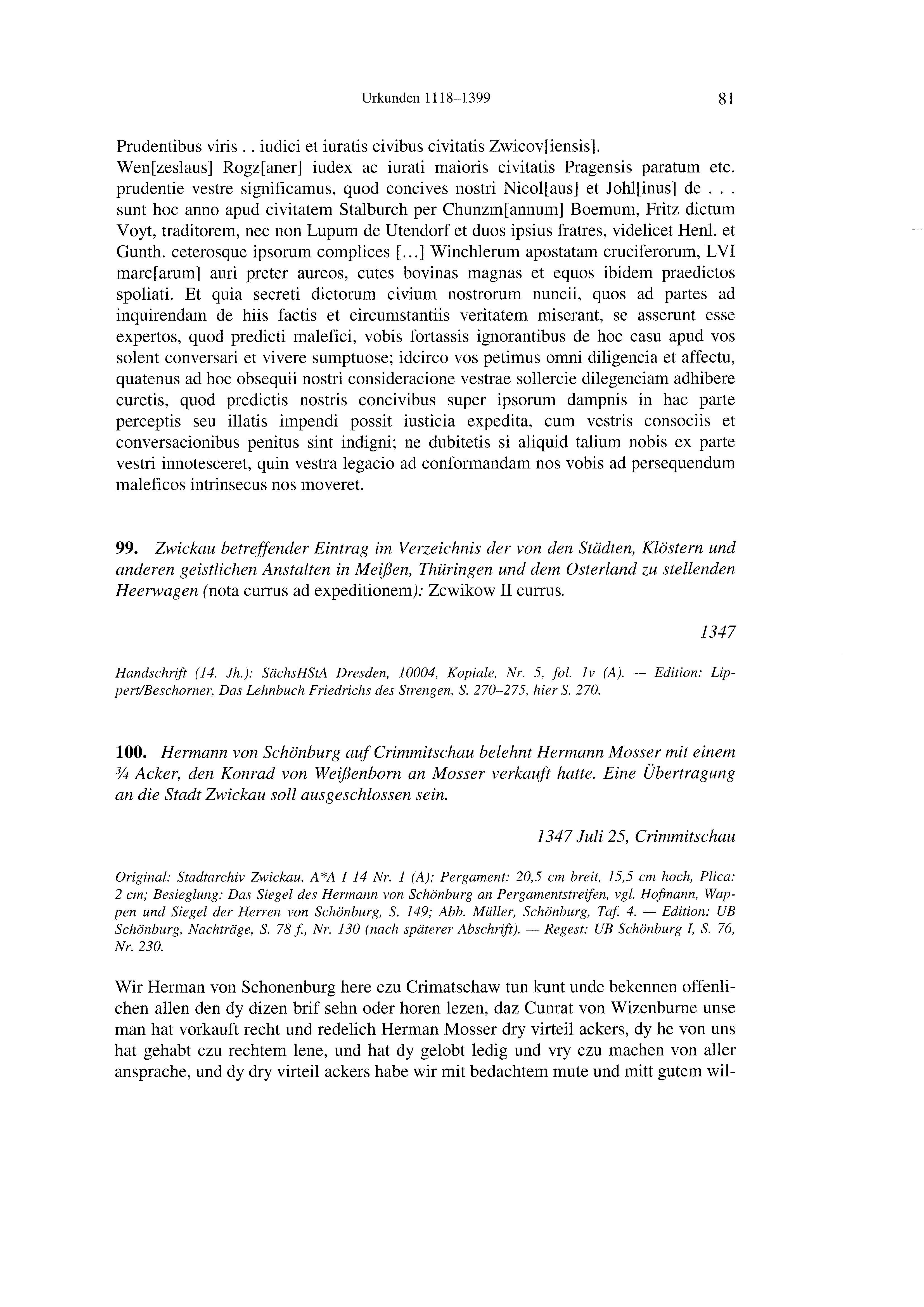Historische Urkunde Seite 81 aus Band cds2_21