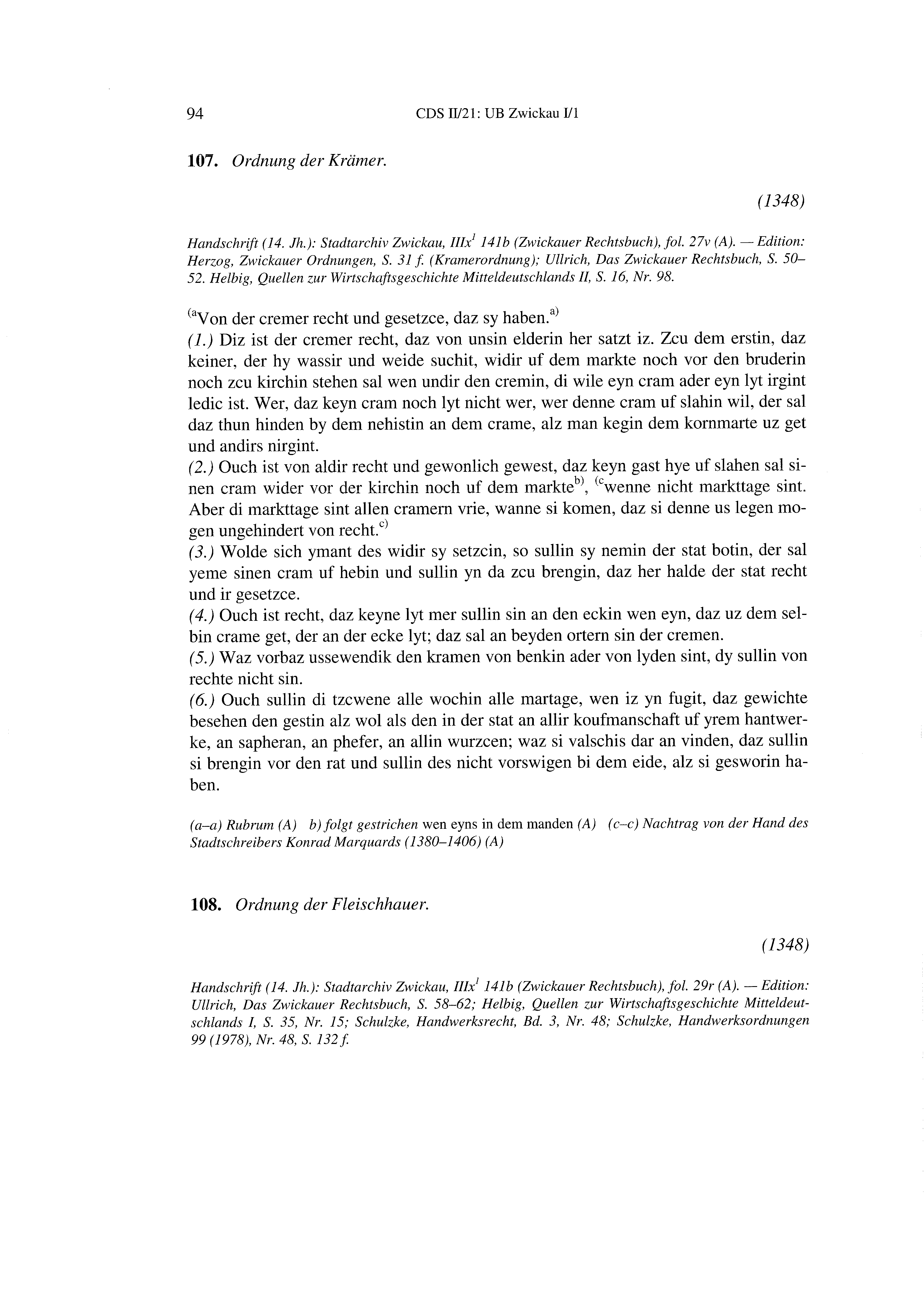 Historische Urkunde Seite 94 aus Band cds2_21