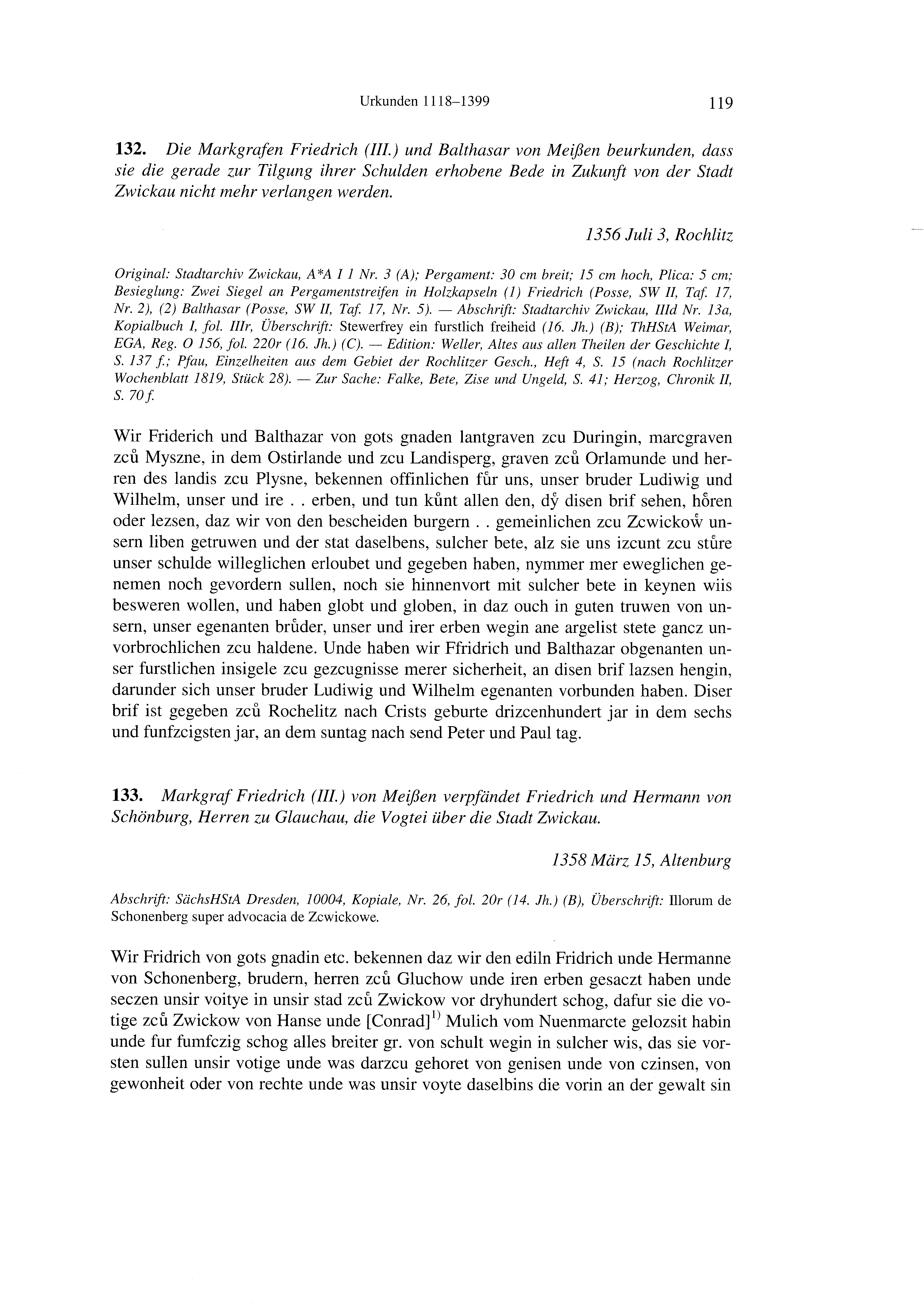 Historische Urkunde Seite 119 aus Band cds2_21