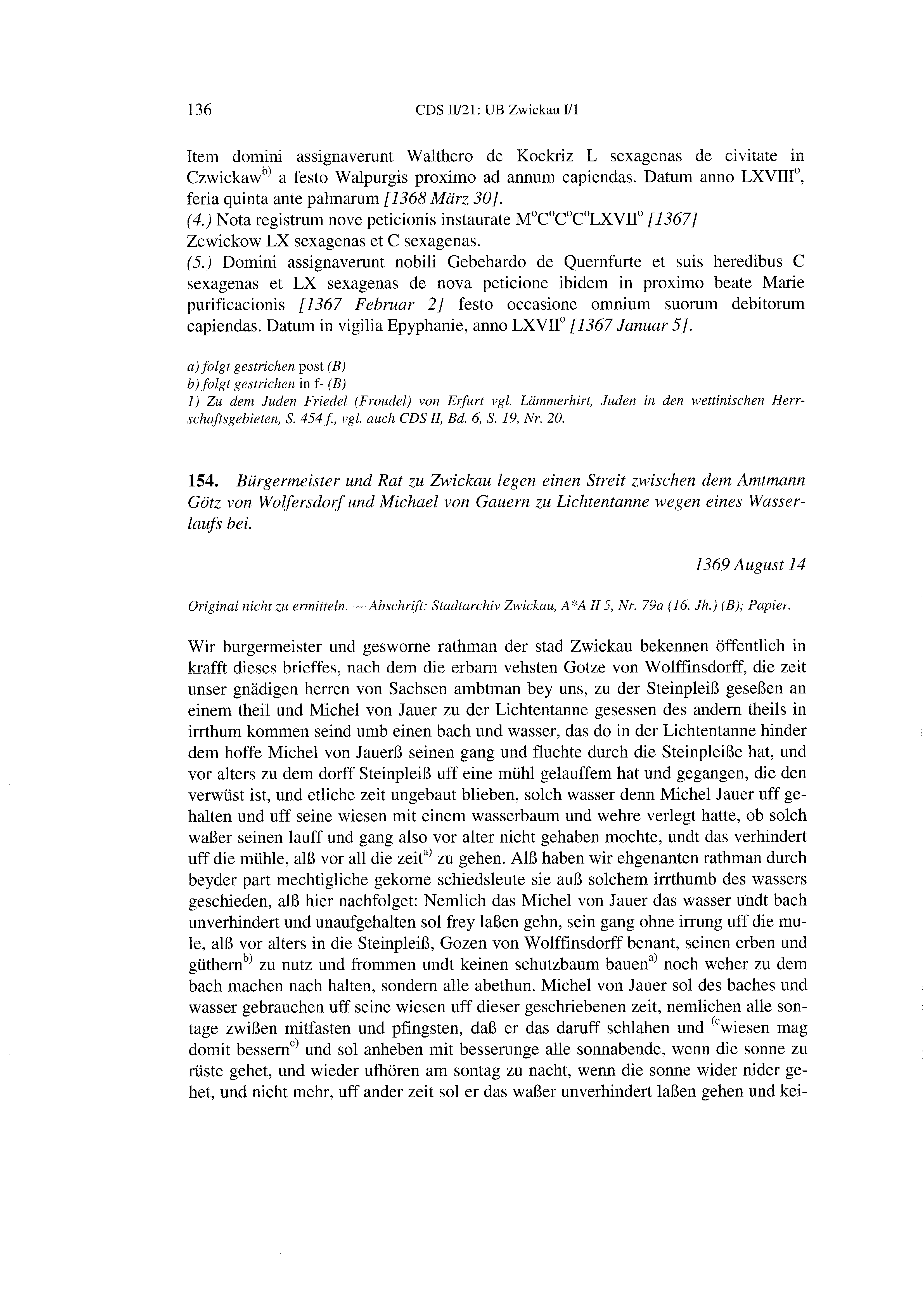 Historische Urkunde Seite 136 aus Band cds2_21