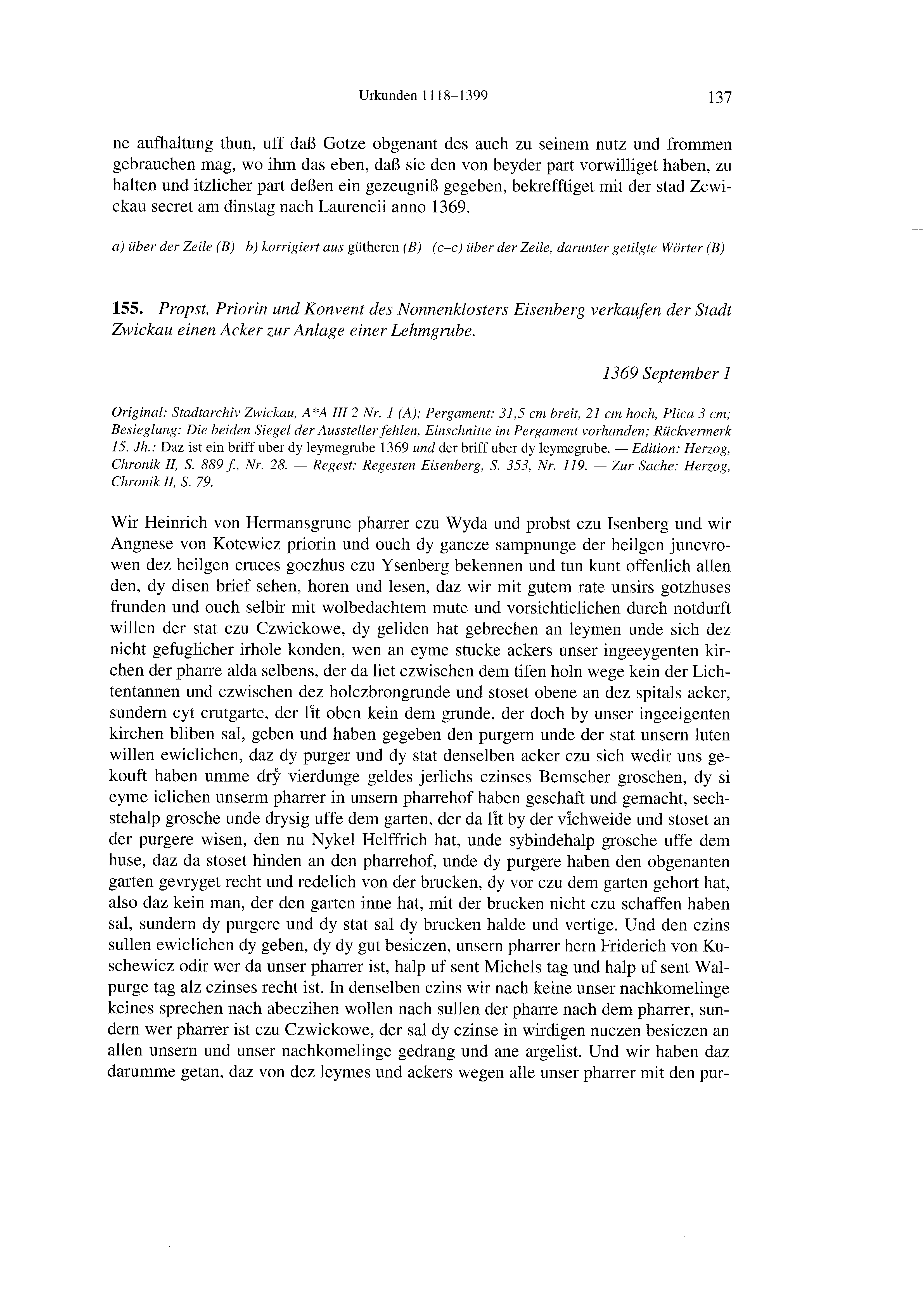 Historische Urkunde Seite 137 aus Band cds2_21