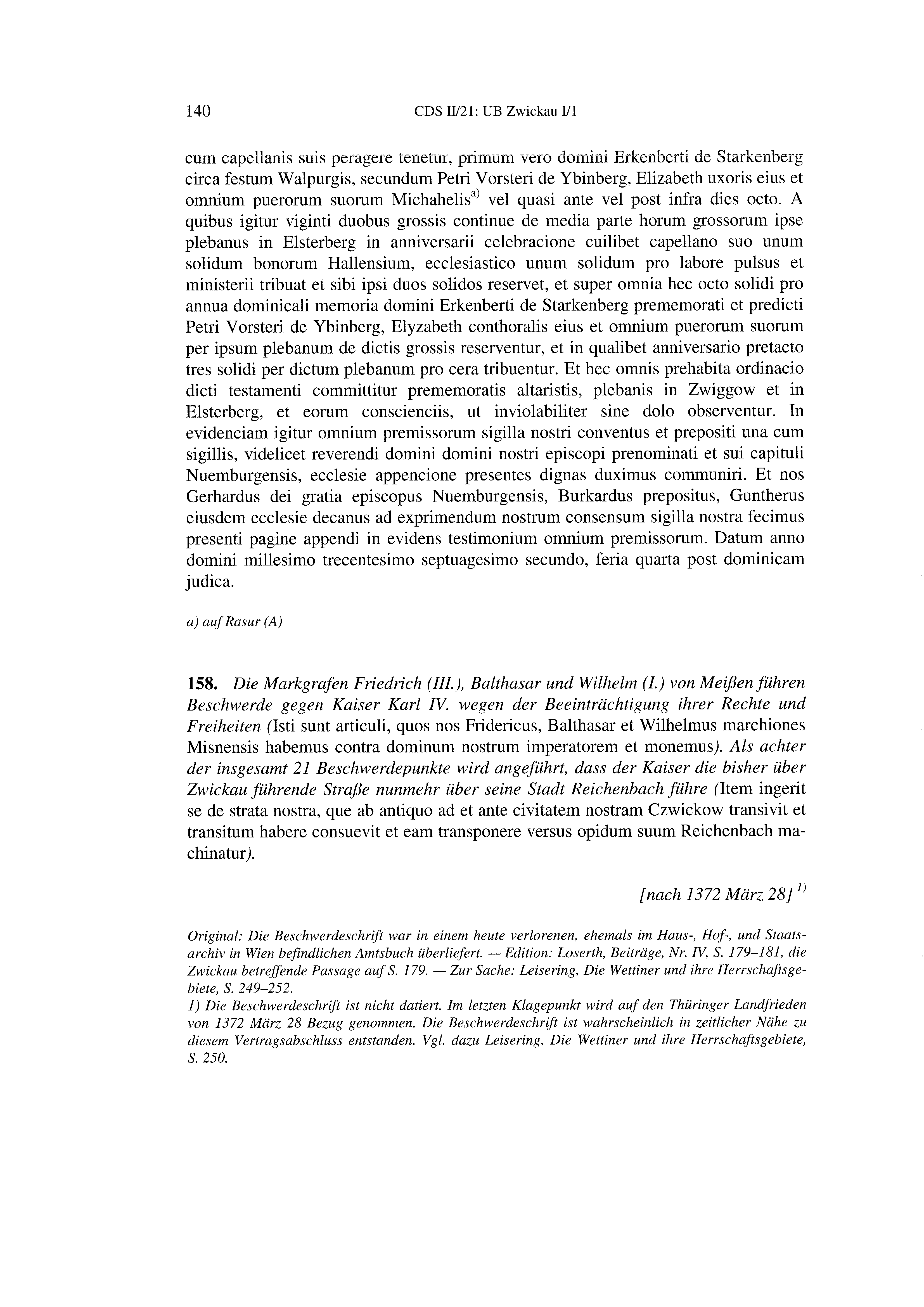 Historische Urkunde Seite 140 aus Band cds2_21