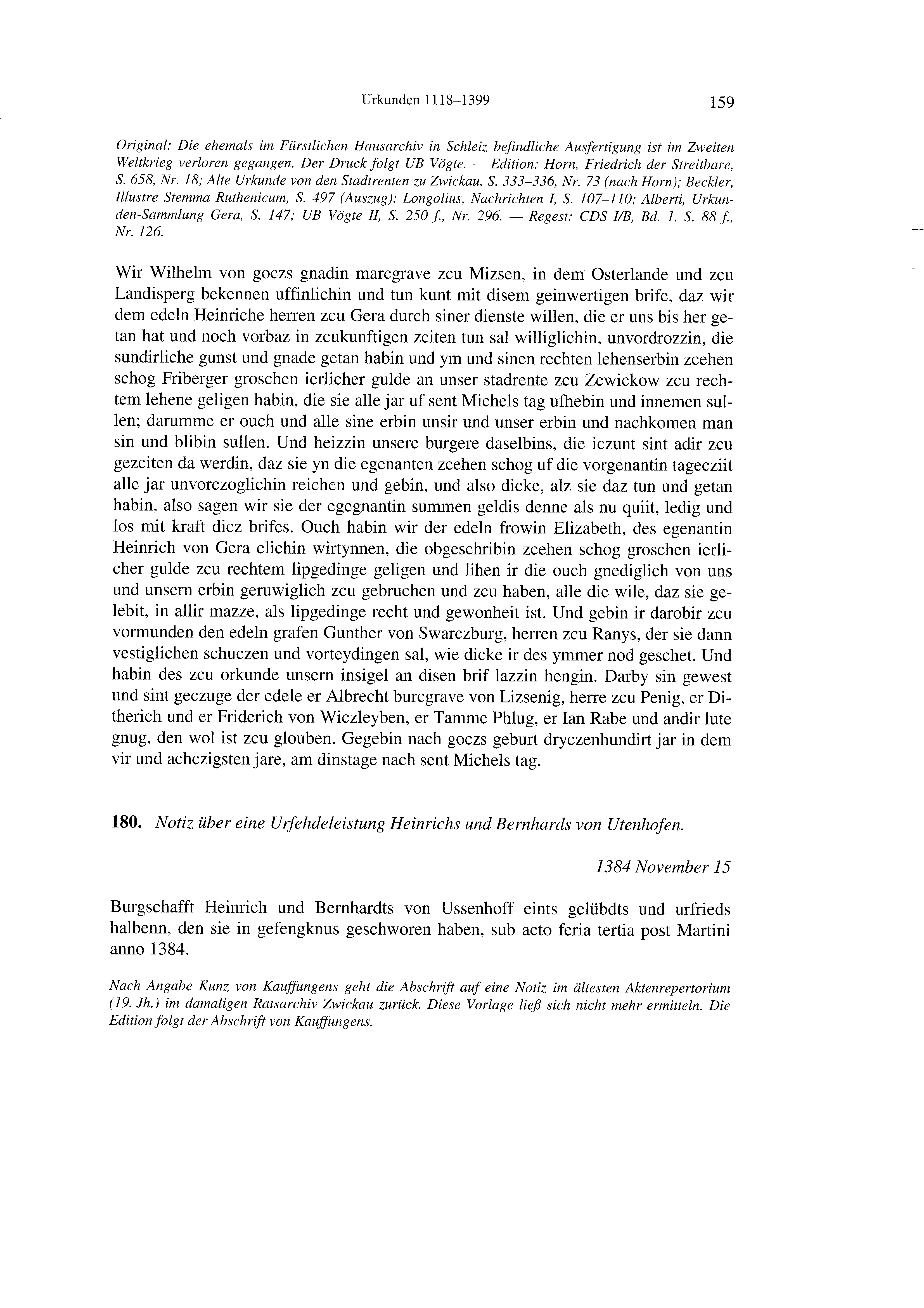 Historische Urkunde Seite 159 aus Band cds2_21