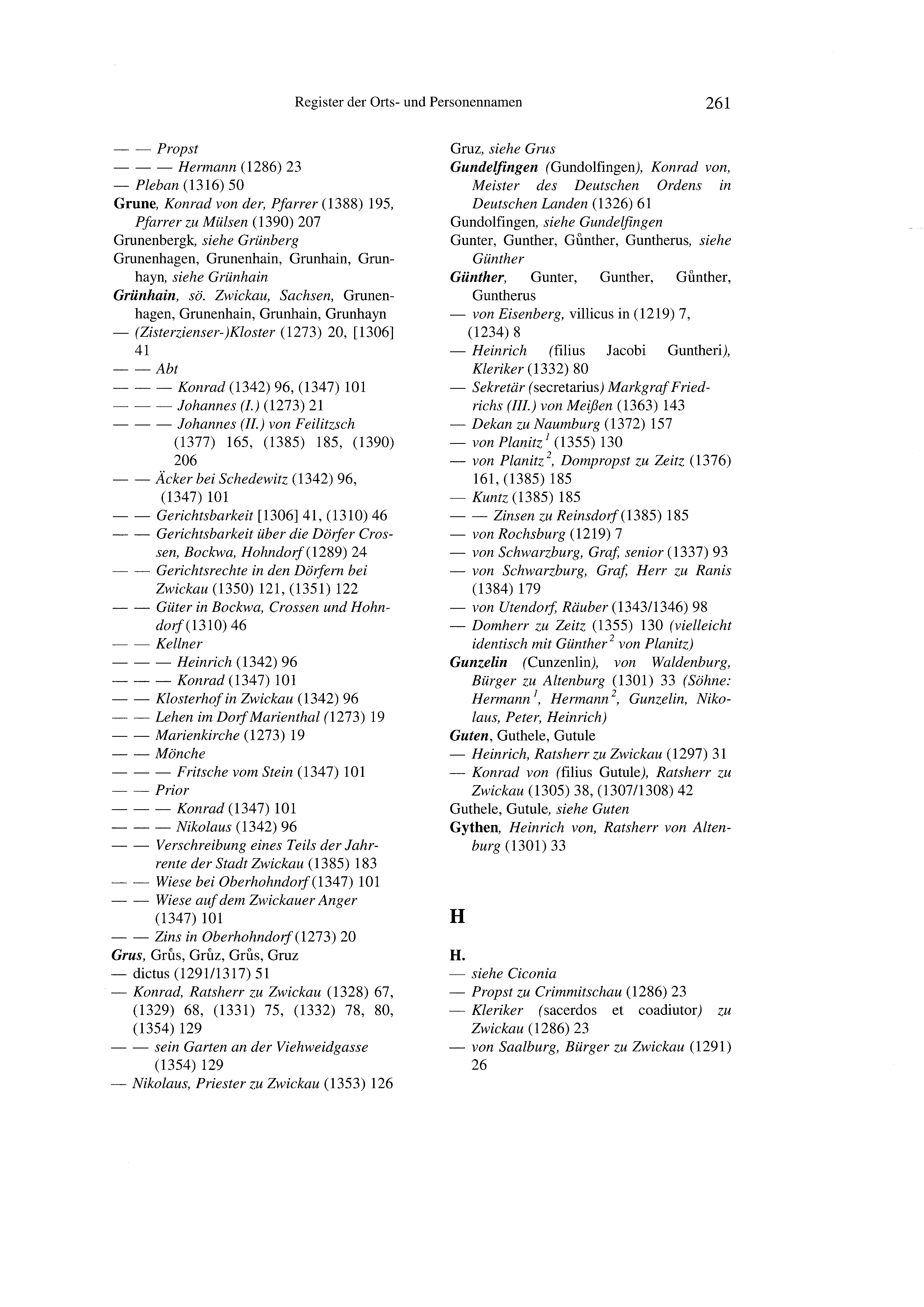 Historische Urkunde Seite 261 aus Band cds2_21