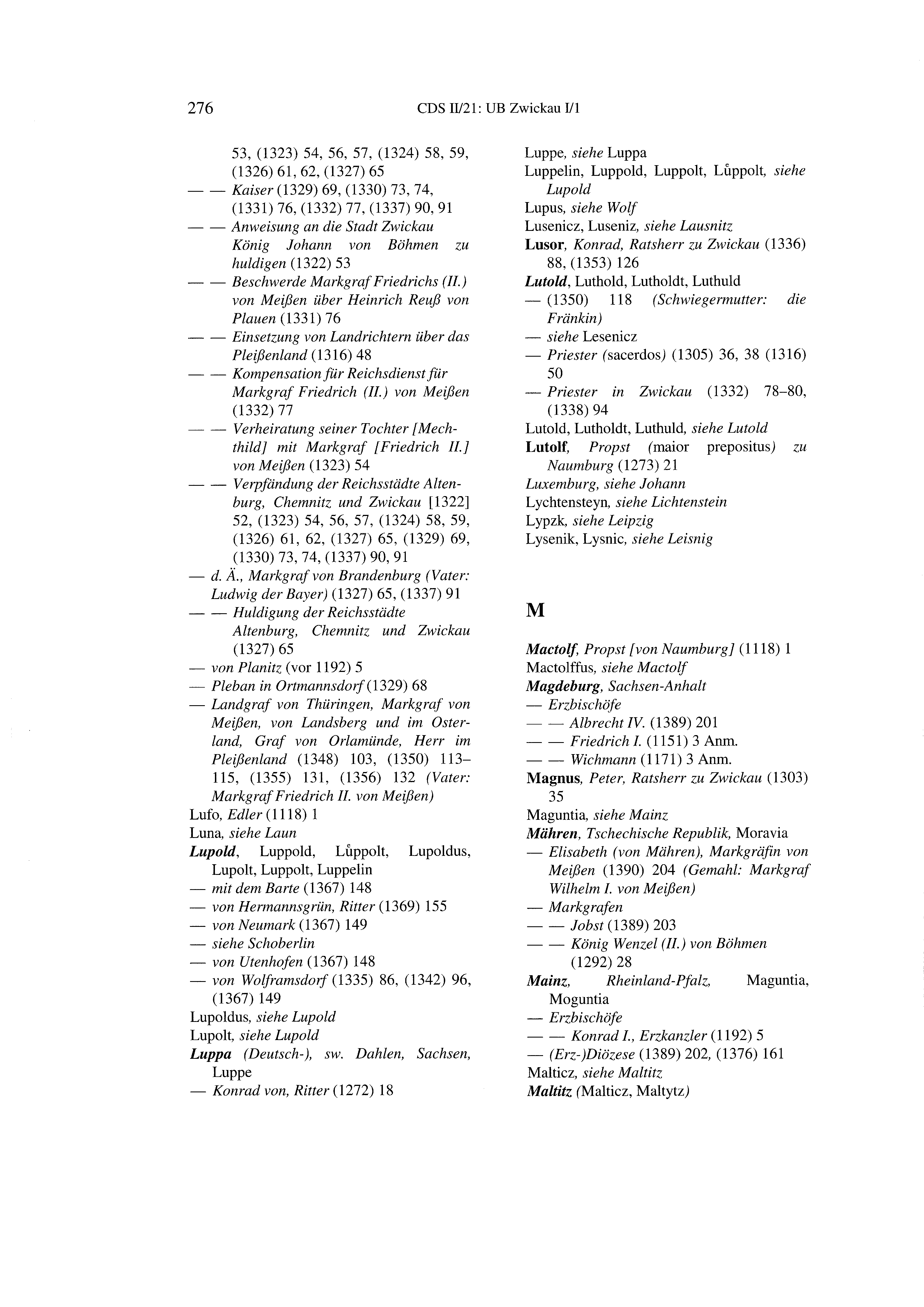 Historische Urkunde Seite 276 aus Band cds2_21