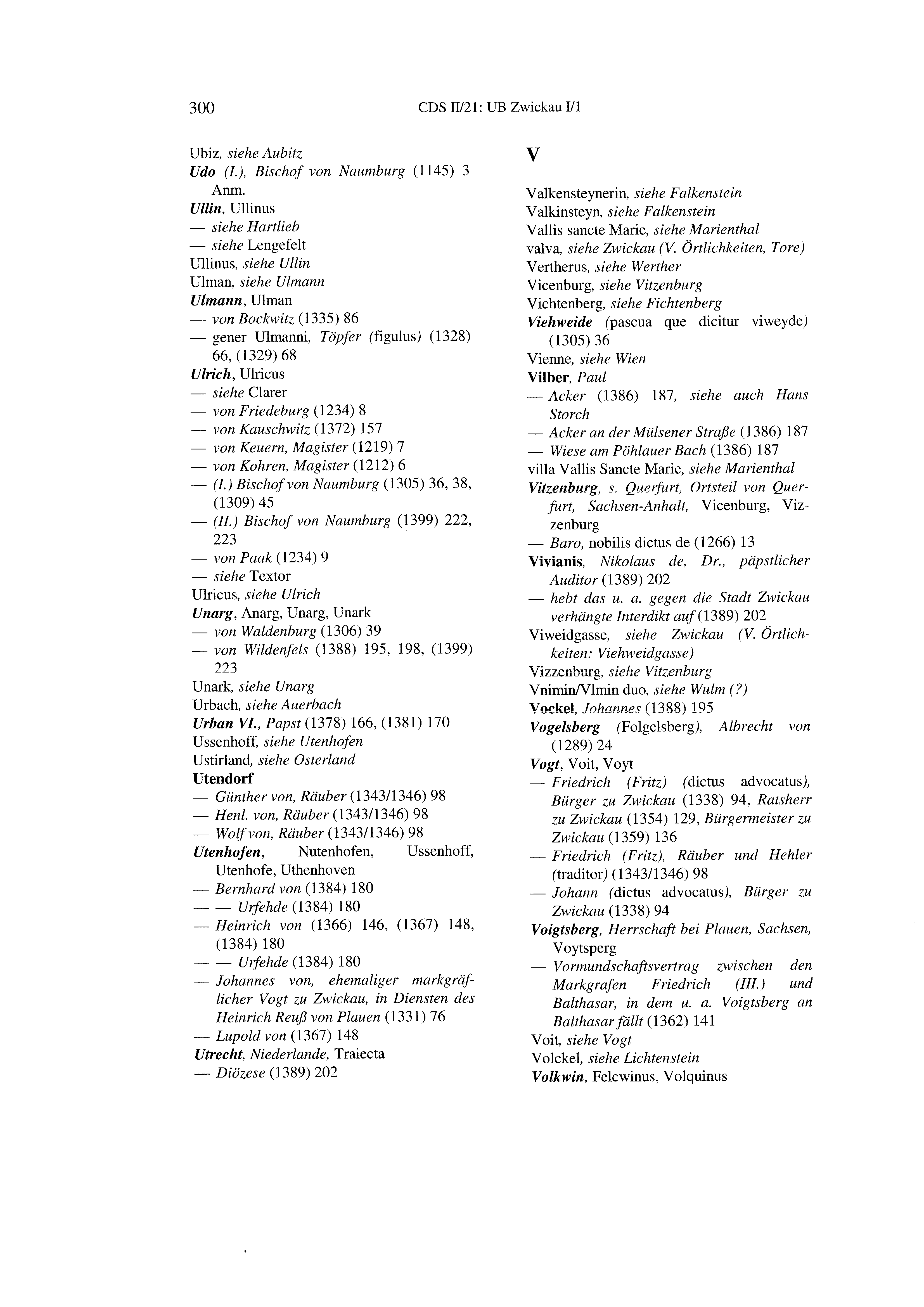 Historische Urkunde Seite 300 aus Band cds2_21