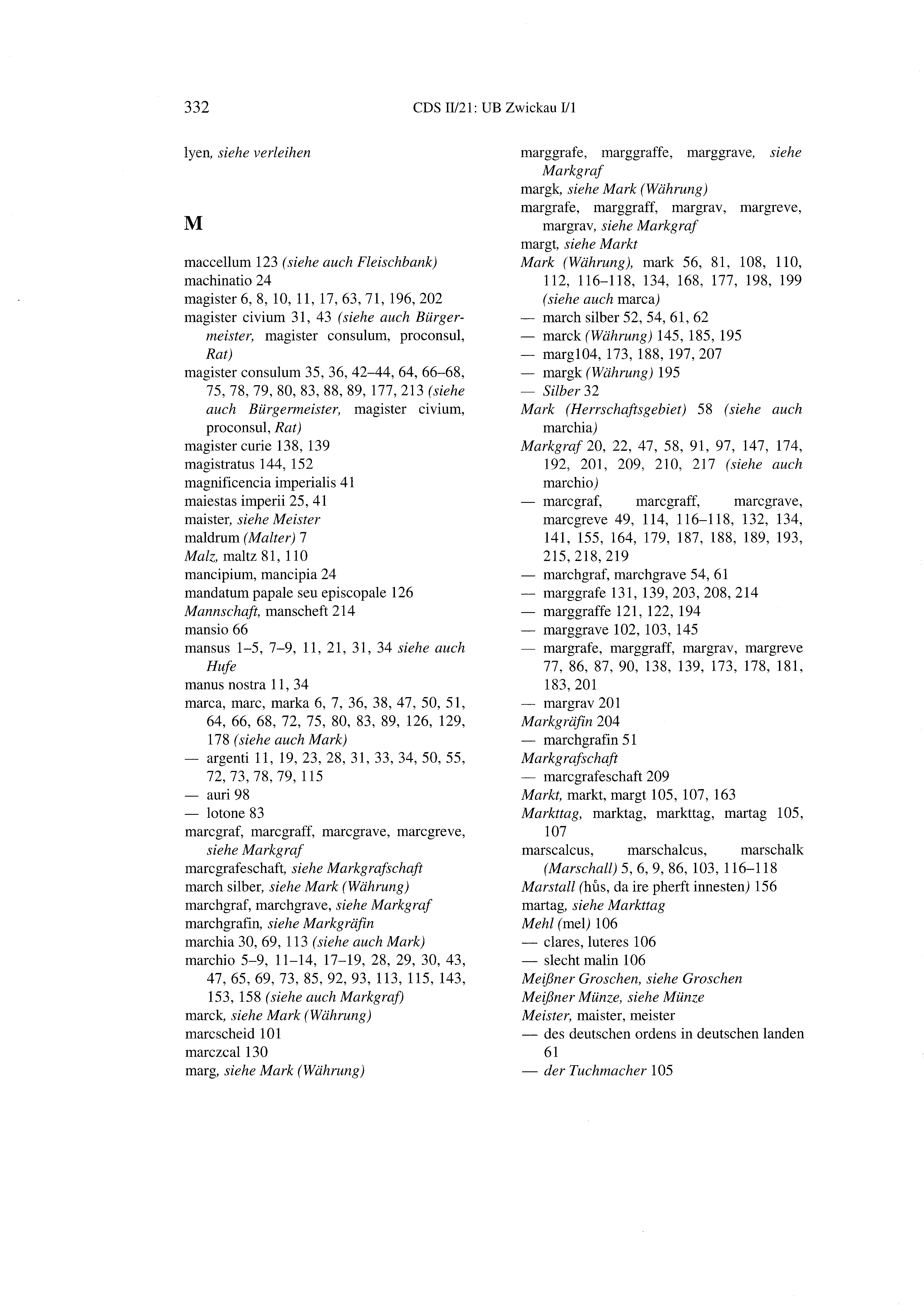 Historische Urkunde Seite 332 aus Band cds2_21