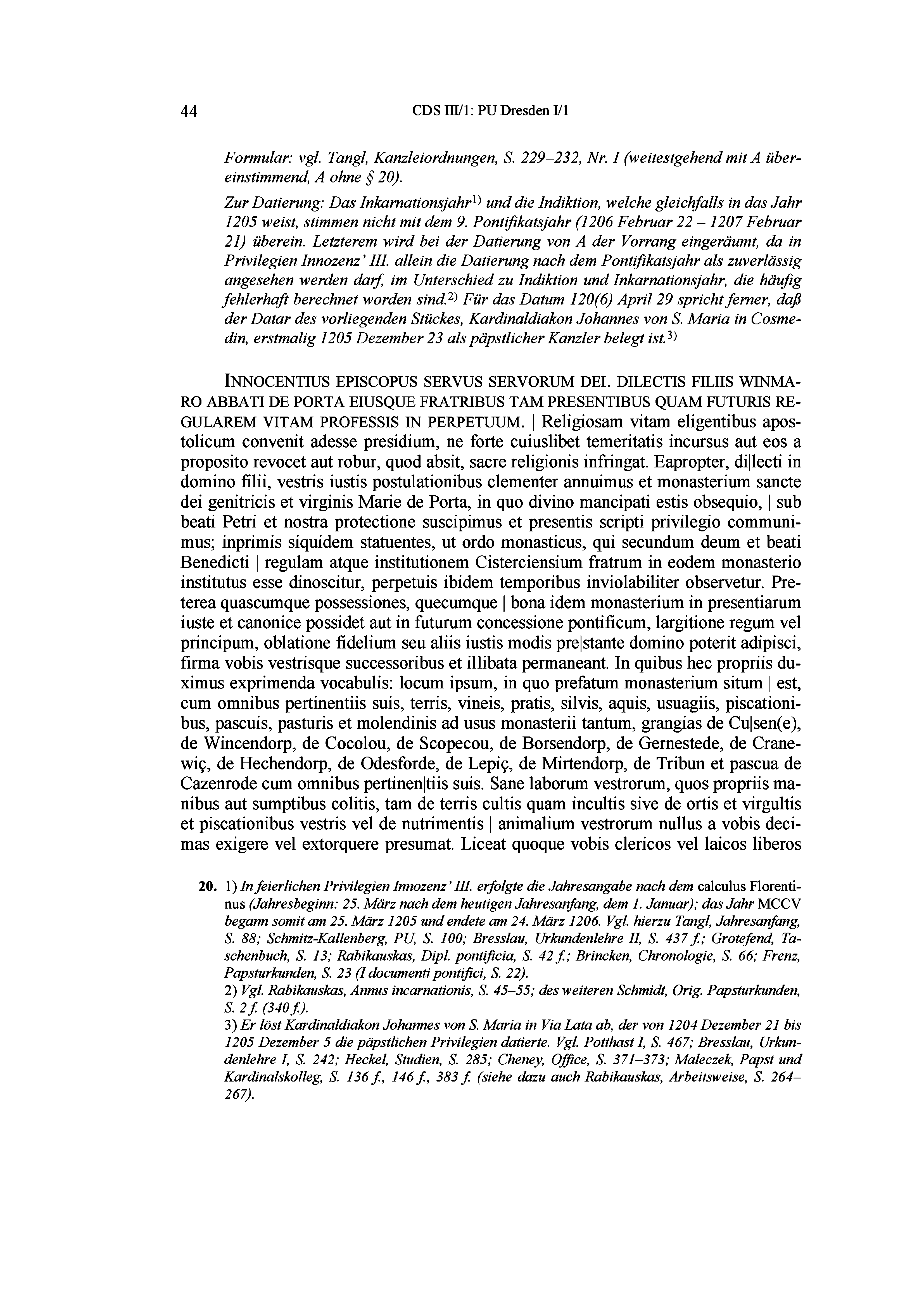 Historische Urkunde Seite 44 aus Band cds3_01