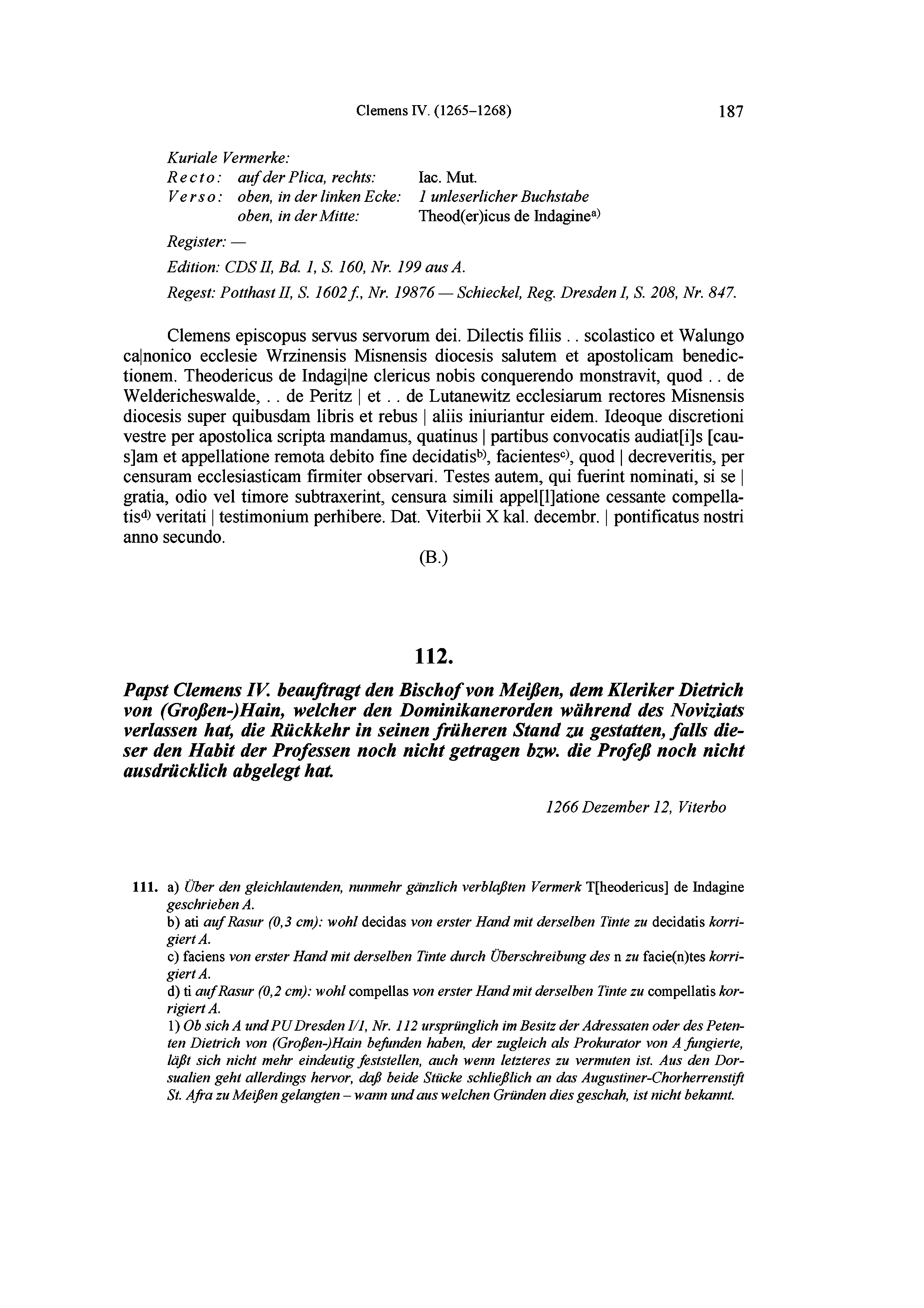 Historische Urkunde Seite 187 aus Band cds3_01