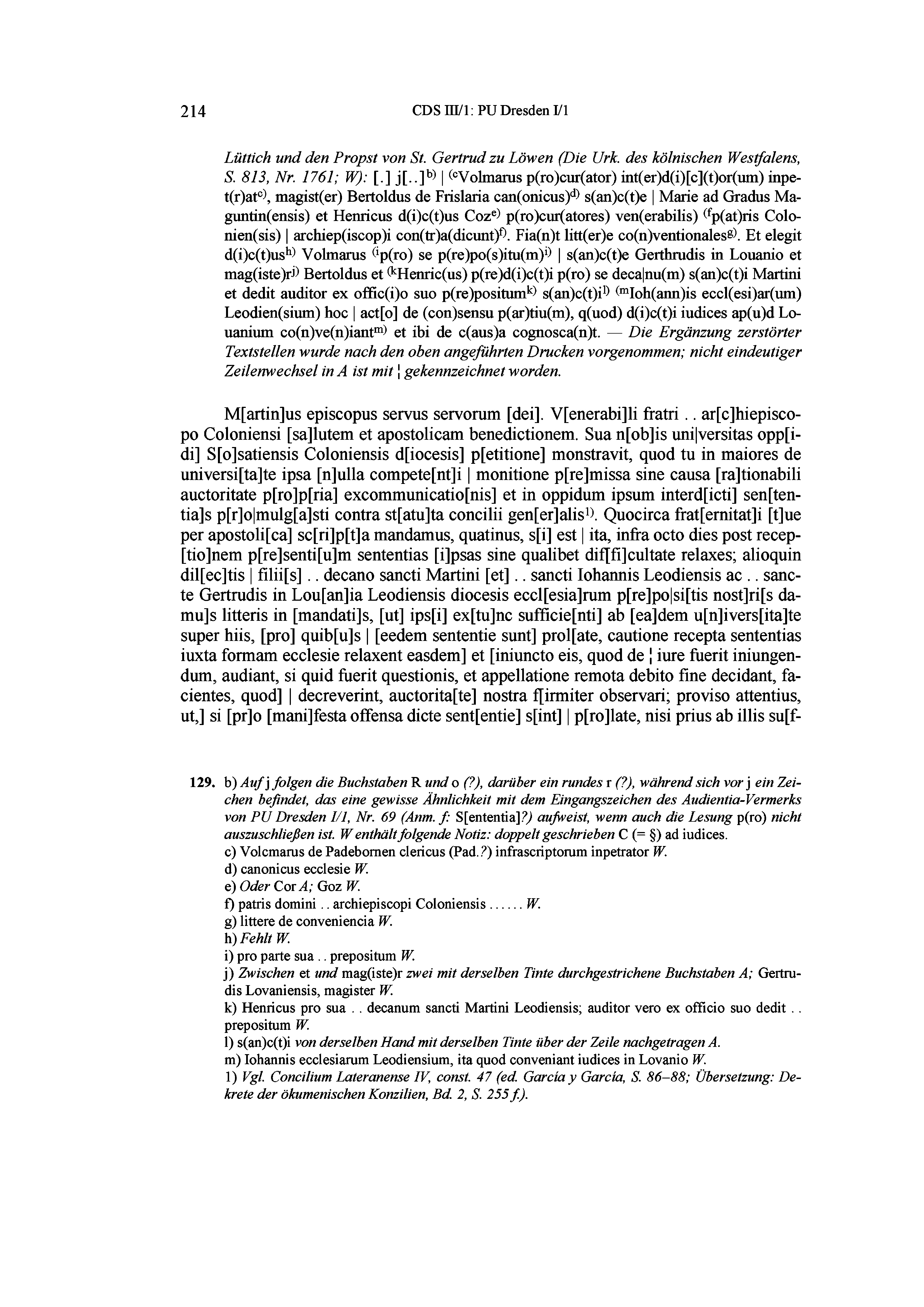 Historische Urkunde Seite 214 aus Band cds3_01