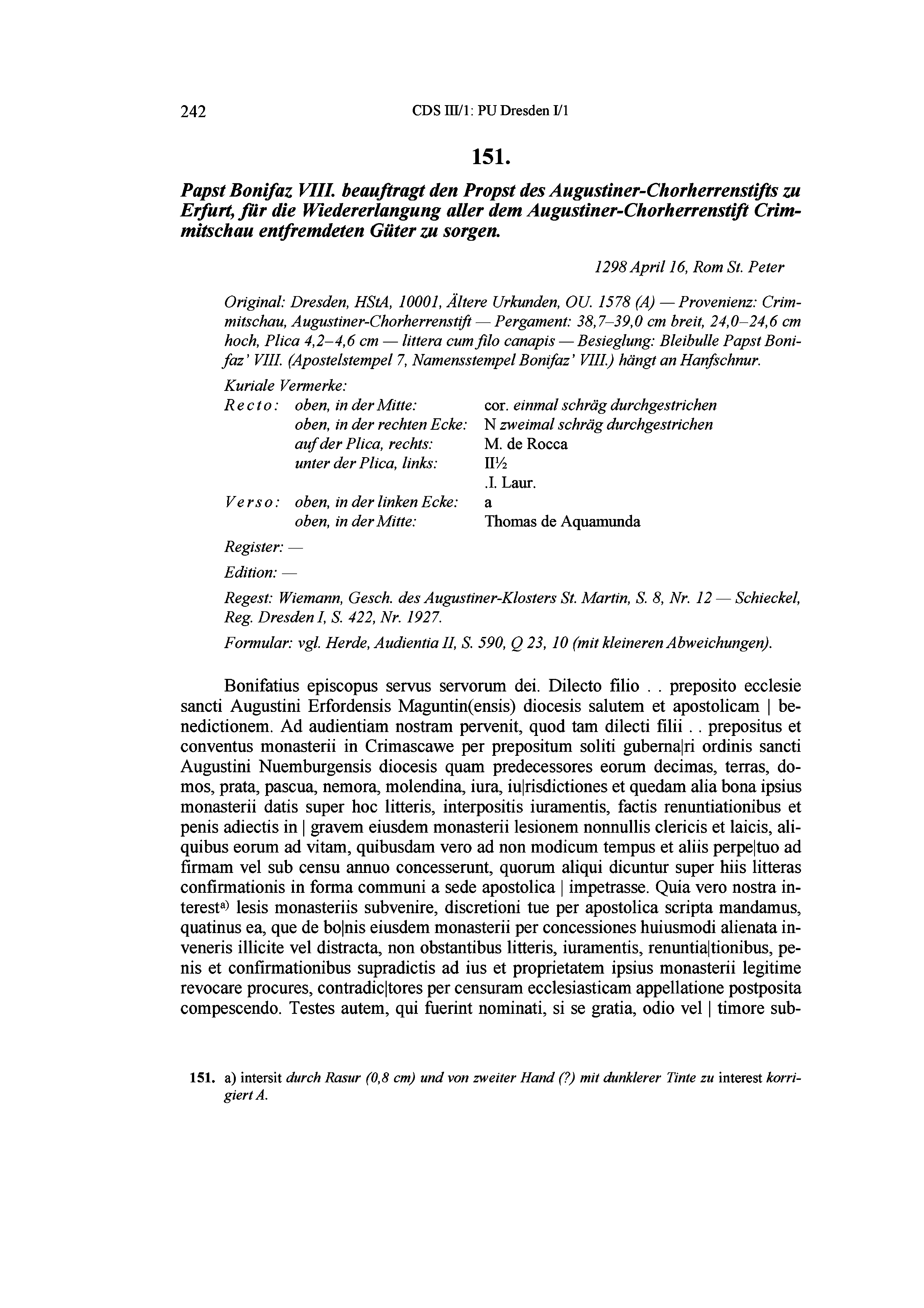 Historische Urkunde Seite 242 aus Band cds3_01